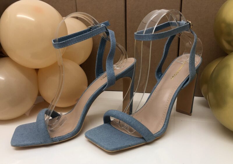 Denim Open-Toe Heel (Blue) - Image 2