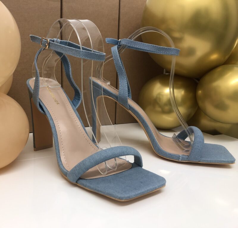 Denim Open-Toe Heel (Blue)