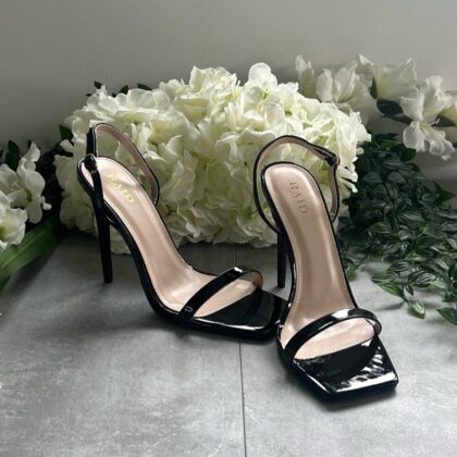 Square Toe Pin Heel (Black)