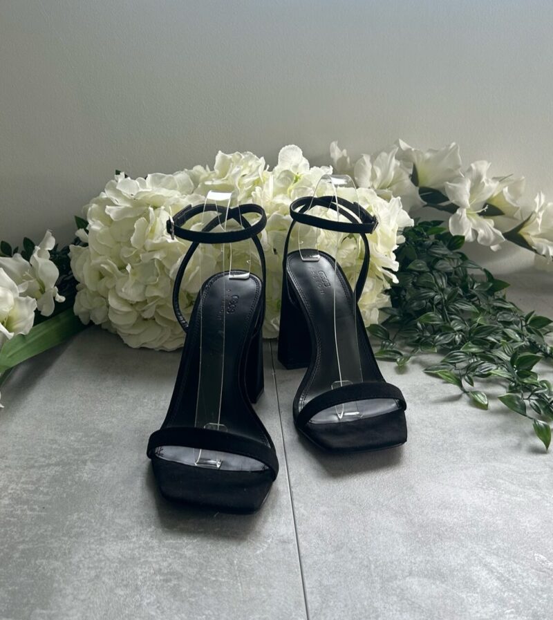 Single Strap Block Heel (Black) - Image 2