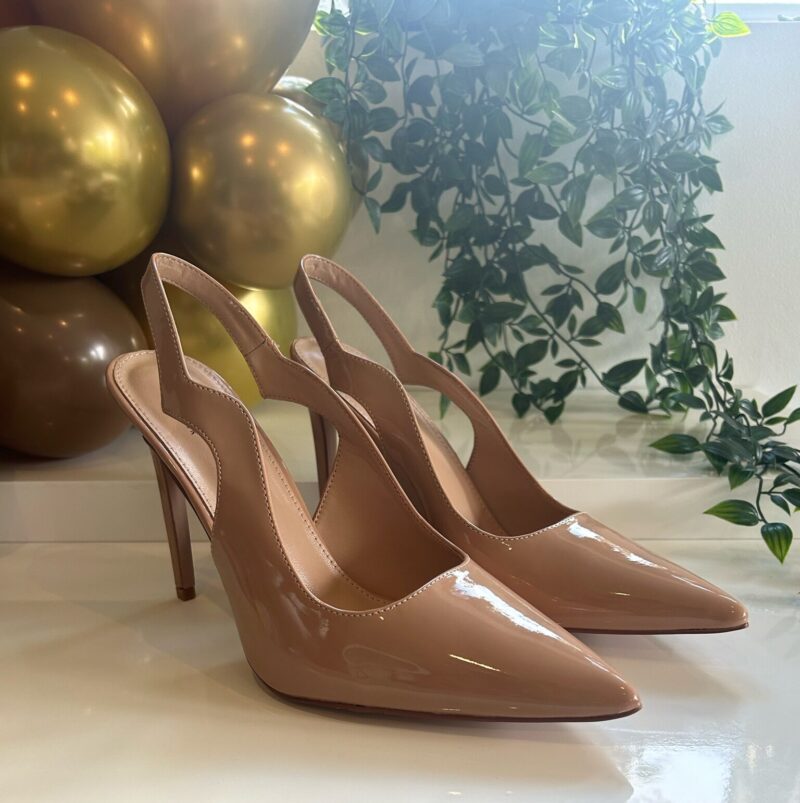 ZigZag Slingback Heel (Beige Patent) - Image 4