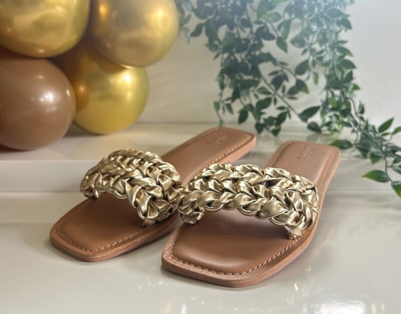 Braided Flat Slipper (Gold) - Image 4