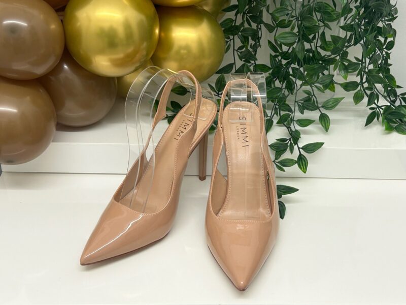 ZigZag Slingback Heel (Beige Patent) - Image 2