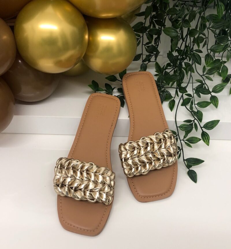 Braided Flat Slipper (Gold) - Image 2