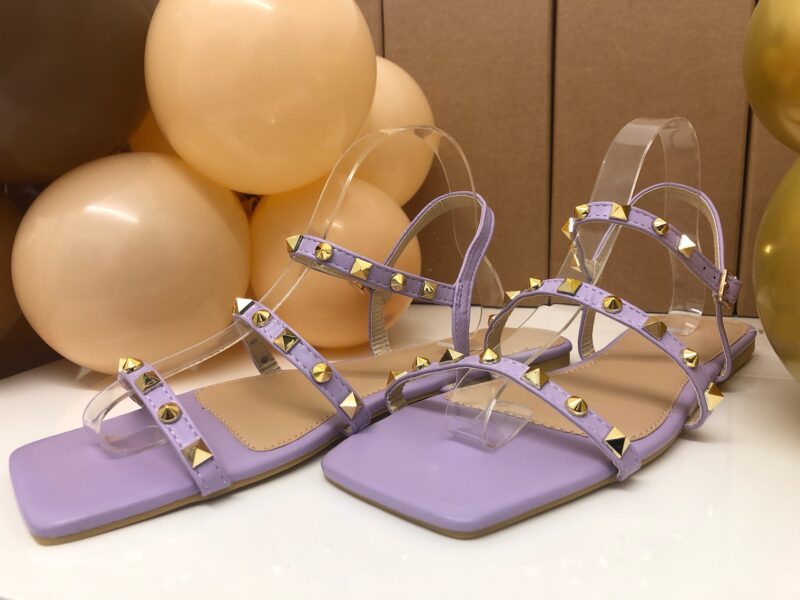 Studded Double Strap Sandal (Lilac) - Image 3