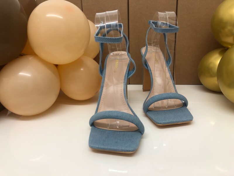 Denim Open-Toe Heel (Blue) - Image 3