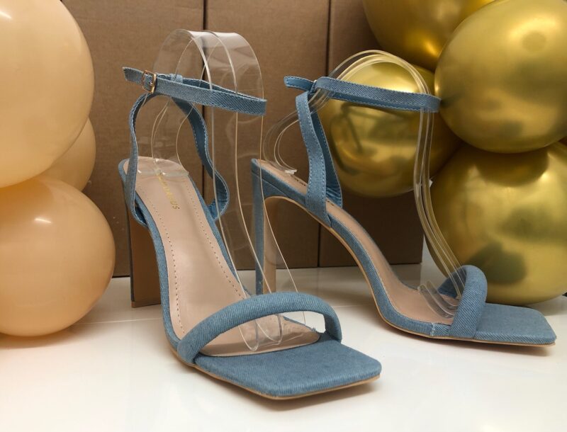 Denim Open-Toe Heel (Blue) - Image 4